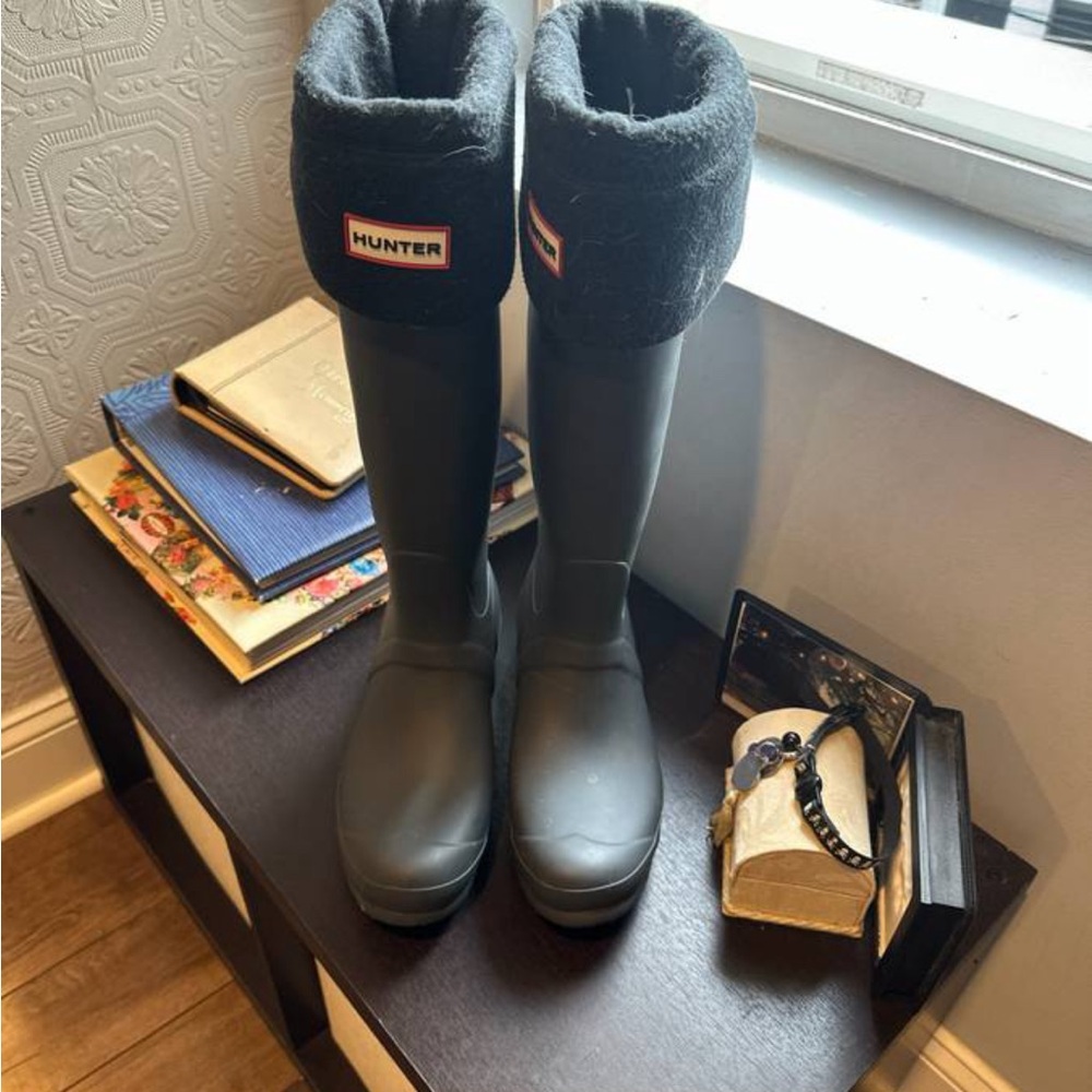 Hunter Women's Gray Tall Boots